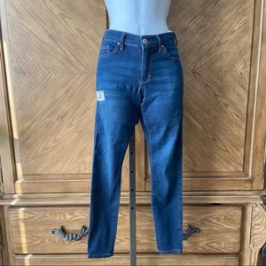 Topshop MOTO Leigh blue high waisted skinny jeans